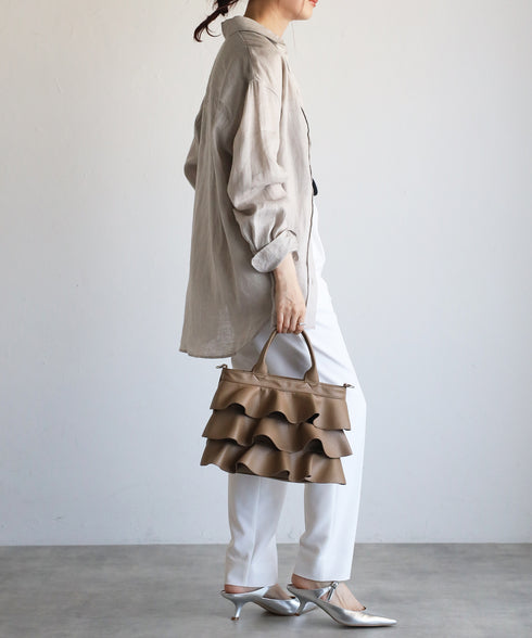 【雑誌掲載・ショップチャンネルOA商品】2WAYフリルハンドバッグ 12-1162